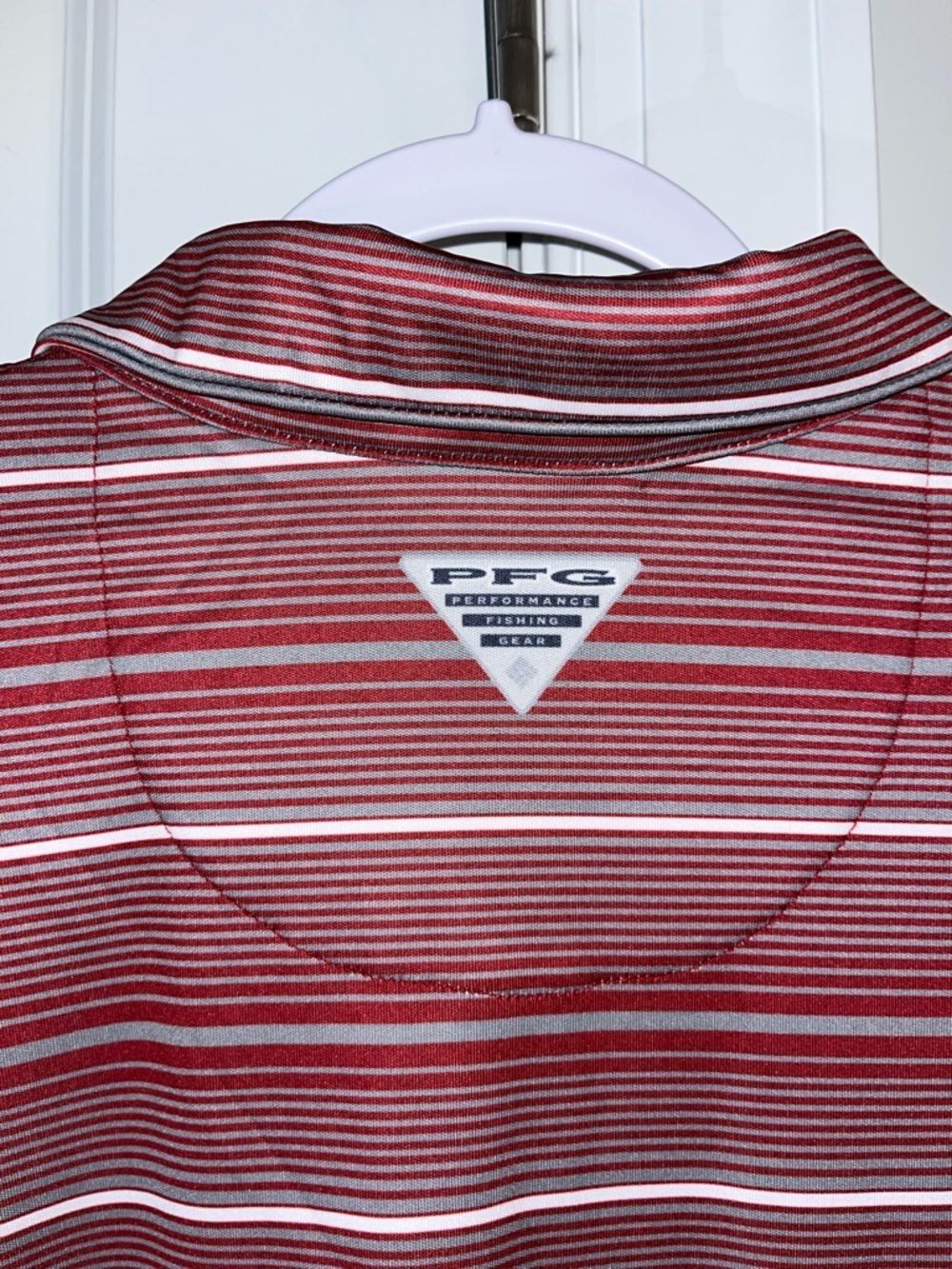 New Columbia PFG Alabama Bama Crimson Roll Tide Poly Fishing Golf polo shirt L - Picture 5 of 6
